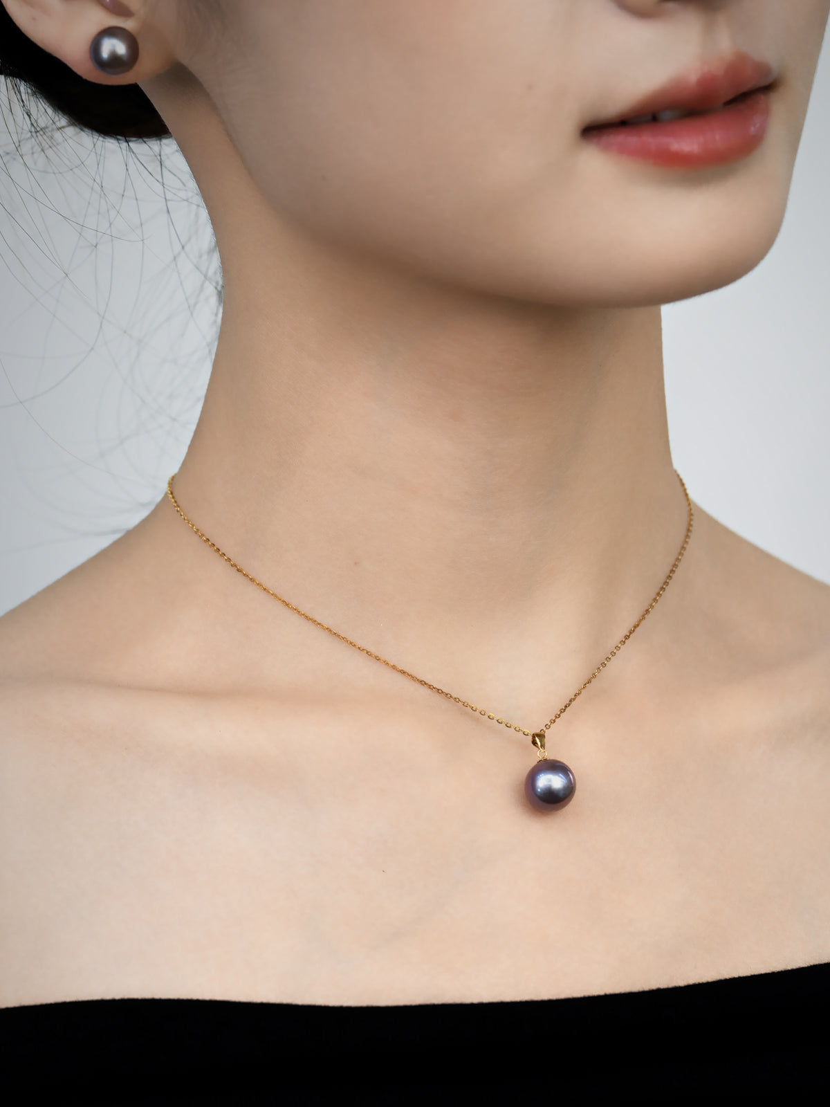 天使之淚 18K金扣頭淡水珍珠愛迪生吊墜(TSGY200)