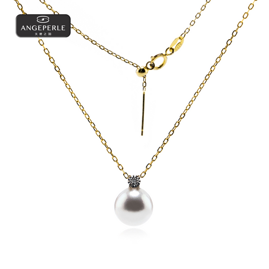 ANGEPERLE Akoya pearl High quality pendant  9-10mm(TSZZN112)