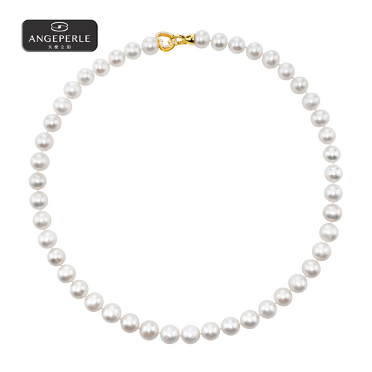 ANGEPERLE S925 silver freshwater pearl necklace 8-9mm(JDJCY627)