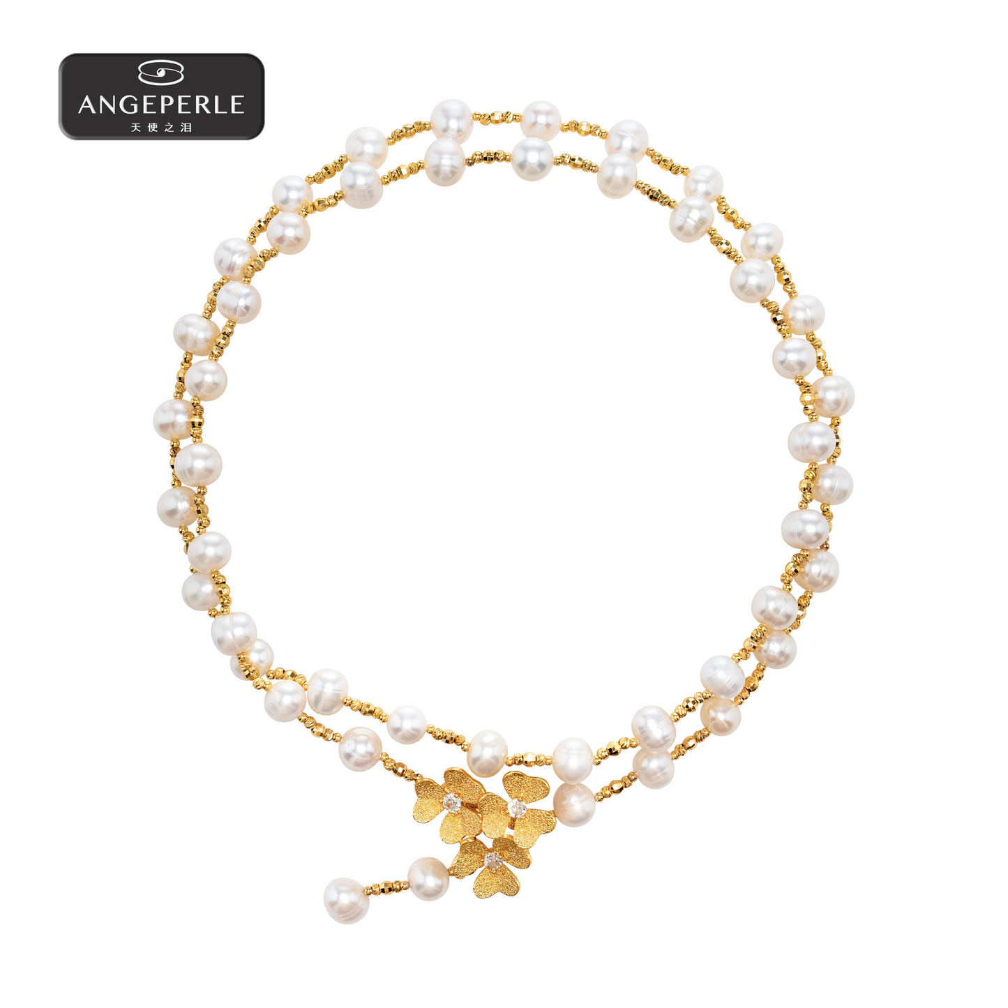 天使之淚 合金淡水珍珠項鍊毛衣鏈(TSAW156)