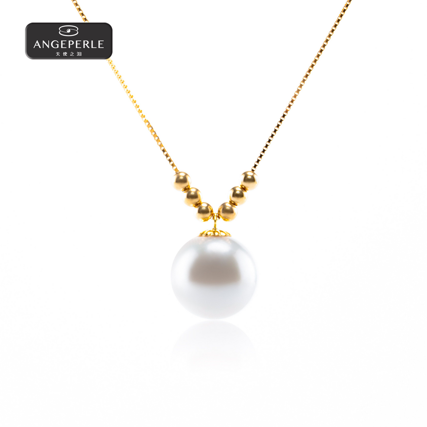 ANGEPERLE S925 silver freshwater pearl pendant 10-11mm TSJ458