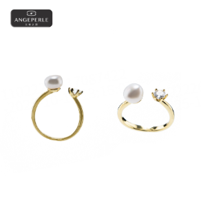 天使の涙 - 星の光のビーム淡水パールリングSYXY011