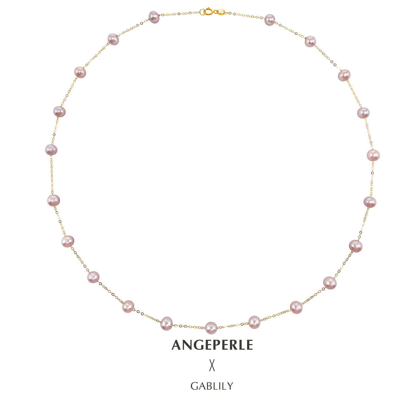 ANGEPERLE Freshwater pearl purple beads stars necklace 5-6mm(TSJCY818)