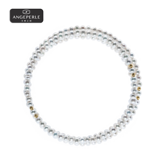 ANGEPERLE Freshwater Pearl Gabrielle Multi-Hand Bracelet 3-5mm(TSGY266)