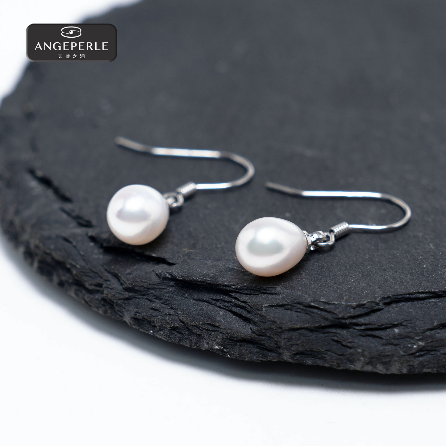 エンジェルズティアーズ S925 シルバー 淡水パール ライスシェイプ イヤーフックTSSL098
