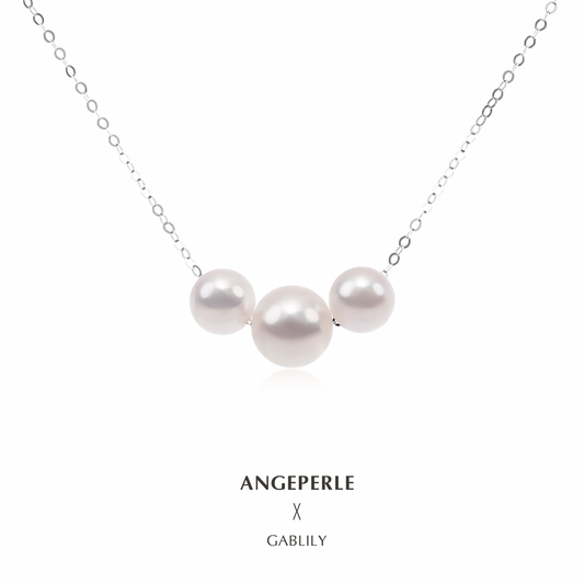 ANGEPERLE Seawater Pearl aKoya Mickey Mouse Universal Chain Pendant 5.5-6/7-7.5mm TSGY087
