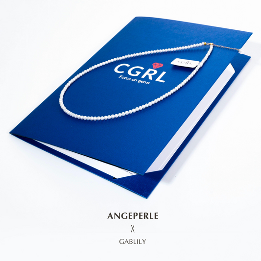 ANGEPERLE Exquisite and simple freshwater pearl Gablily Baby pearl necklace 3-4/5-6mm TSJCY645