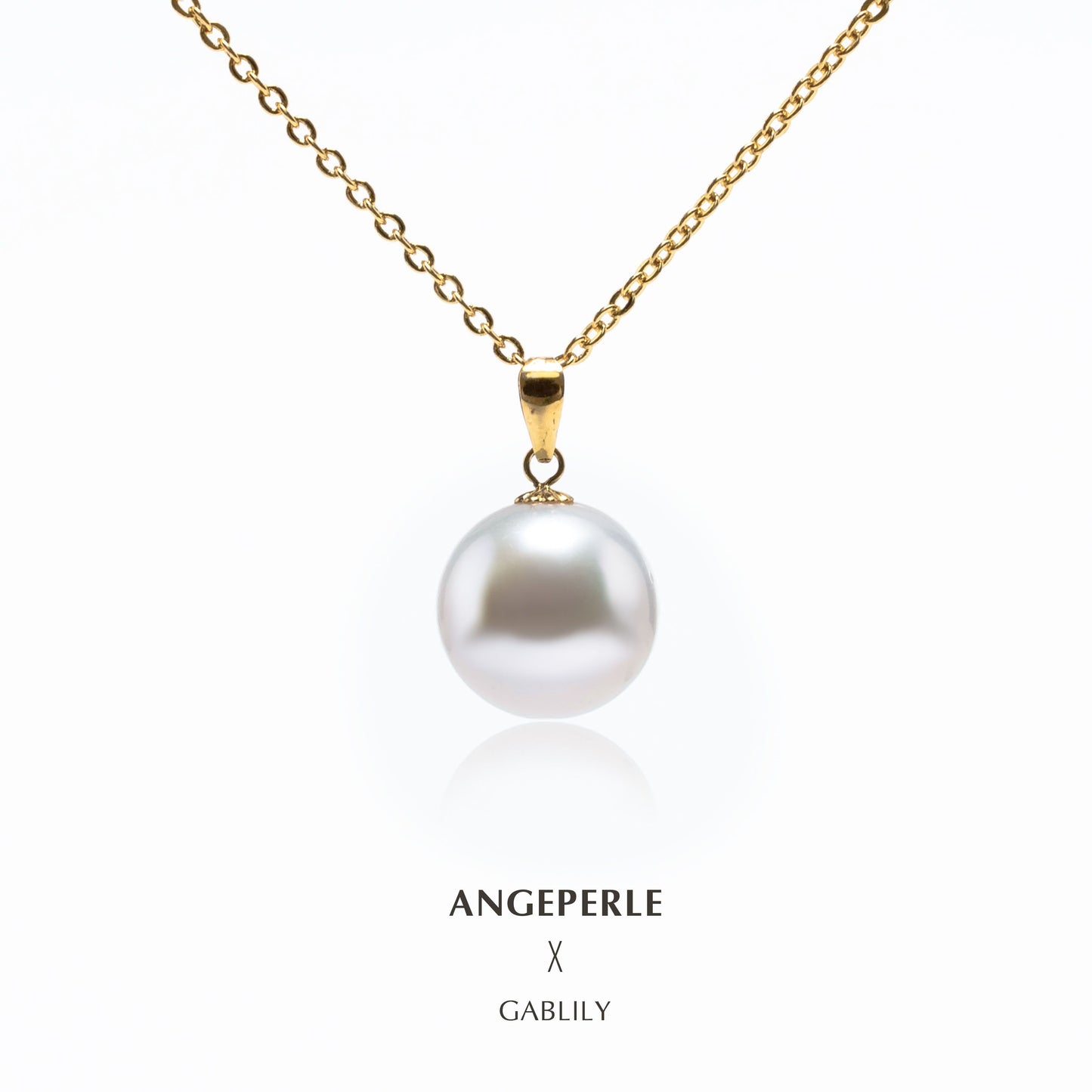 エンジェルズティアーズ 18Kゴールドバックル 淡水真珠 ホワイトロータスシードシェイプペンダントTSGY149