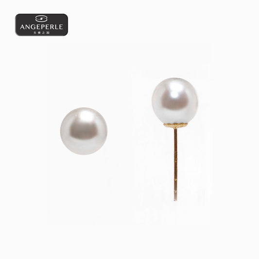 ANGELPERLE Seawater Pearl Akoya Stud Earrings(APJCY005)