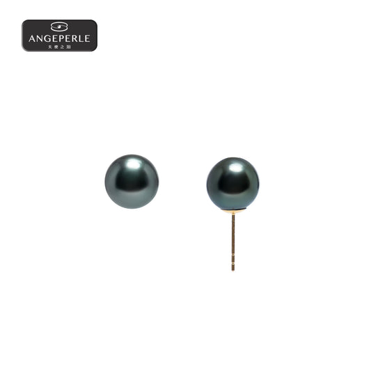 ANGELPERLE Seawater Pearl Tahitian Stud Earrings(APJCY016)
