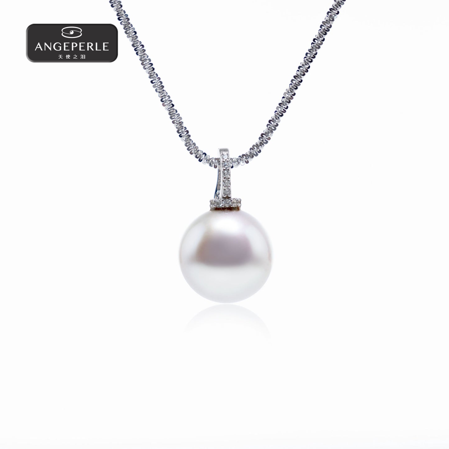 ANGELPERLE S925 Silver Freshwater Pearl Gablily Pendant(APSLF004)