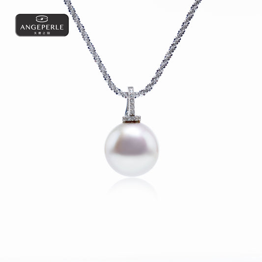 ANGELPERLE S925 Silver Freshwater Pearl Gablily Pendant(APSLF004)