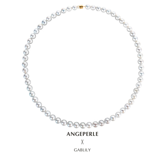 ANGELPERLE Magnetic Clasp Seawater Pearl Madama Necklace(CPJCY783)