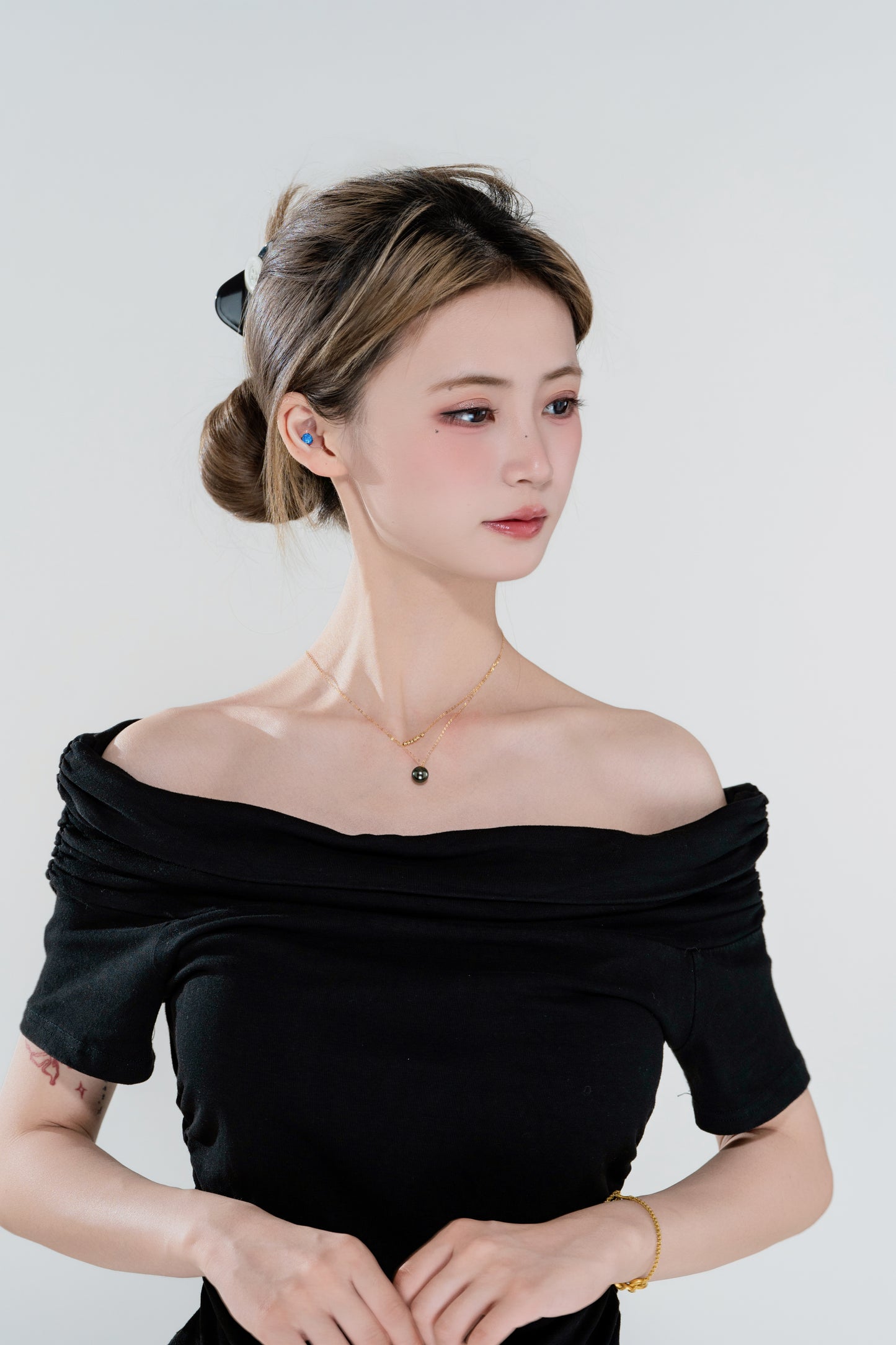 天使之淚 18K金6+1海水珍珠大溪地吊墜(zpjcy134)