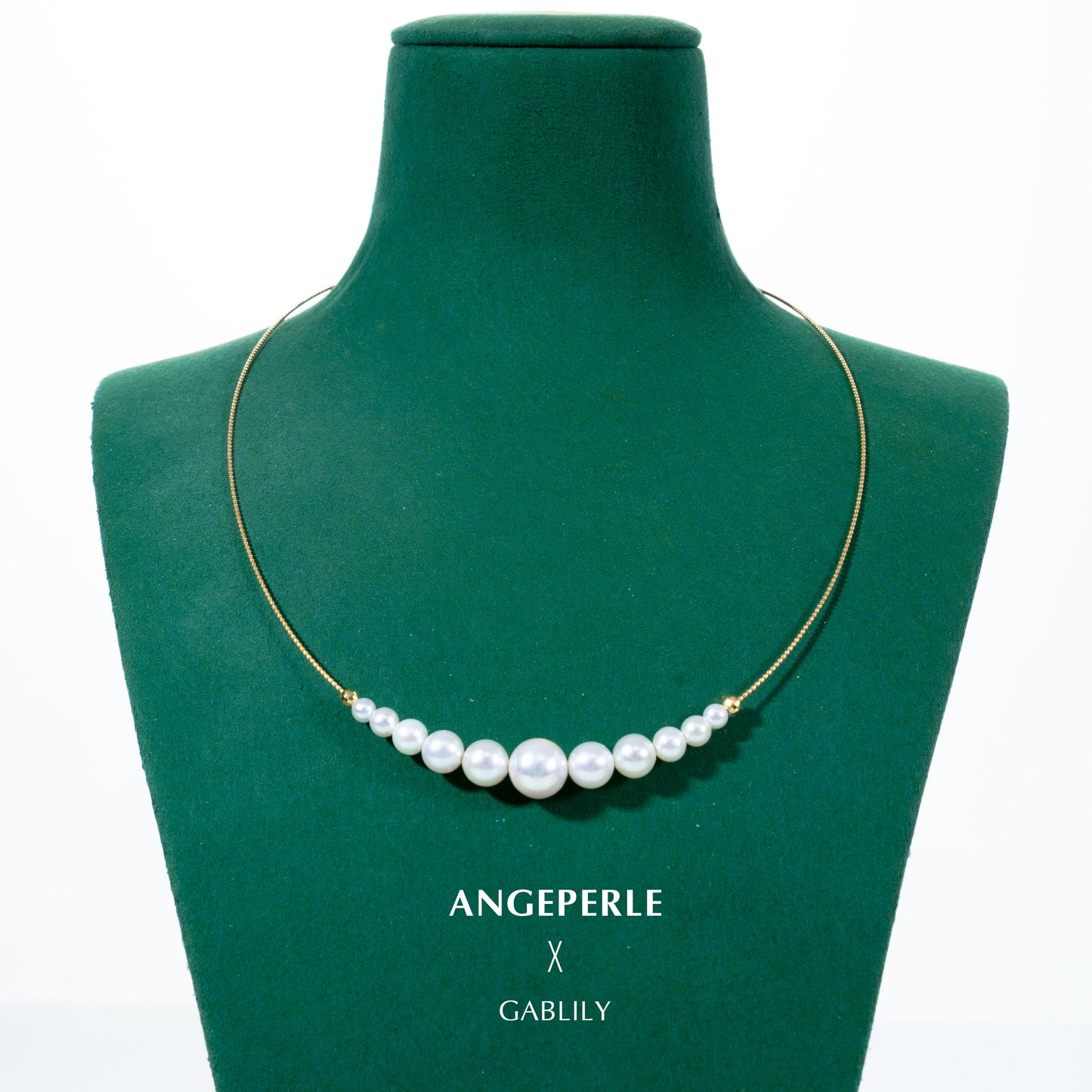 ANGELPERLE Freshwater Pearl Gablily Pearl Necklace (TSGY123)