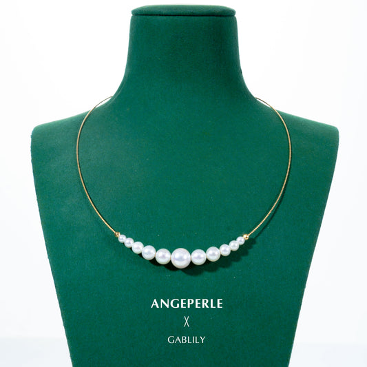 ANGELPERLE Freshwater Pearl Gablily Pearl Necklace (TSGY123)