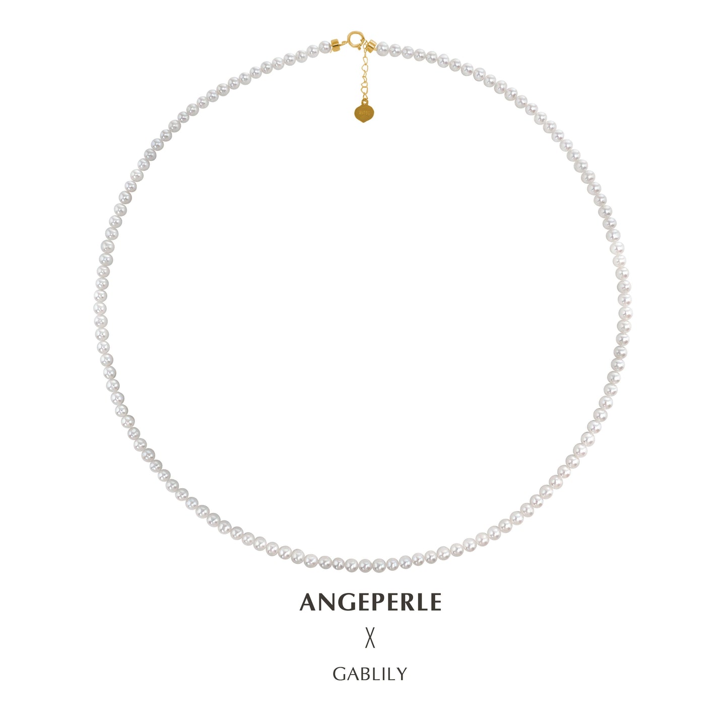 ANGEPERLE Freshwater Gablily Pearl Millet Bead Necklace(TSGY161)