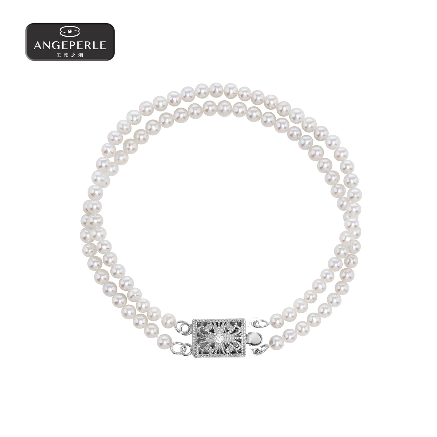 天使之淚 s925銀雙排淡水珍珠★白麗手鍊(TSJ008)