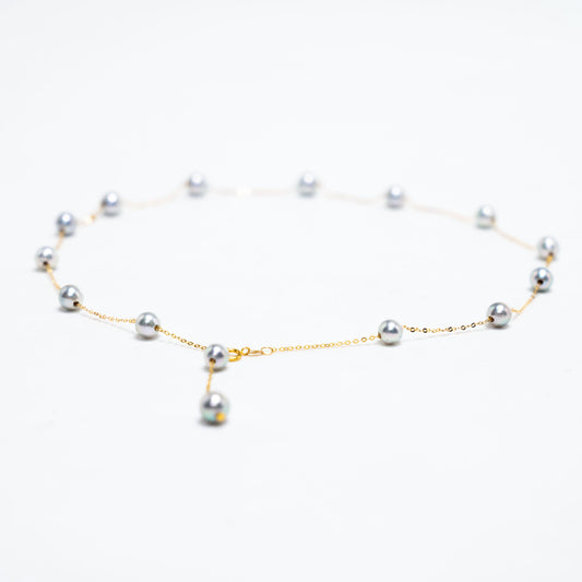 ANGELPERLE Seawater Pearl Madama Starry Necklace(TSJ025)