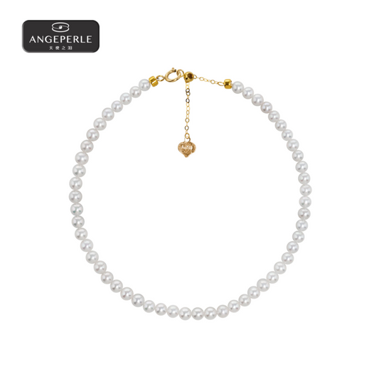 ANGELPERLE Freshwater Pearl Gablily Rice Pearl Bracelet(TSJ204)