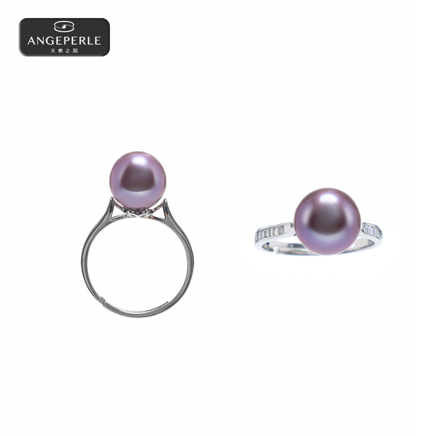 ANGELPERLE S925 Silver Freshwater Pearl Edison Ring(TSJ348)