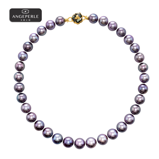 ANGEPERLE S925 Silver Freshwater Pearl Edison Necklace (TSJ489)