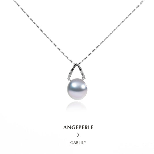 ANGELPERLE Clasp Seawater Pearl Madama Pearl Pendant(TSJCY453)