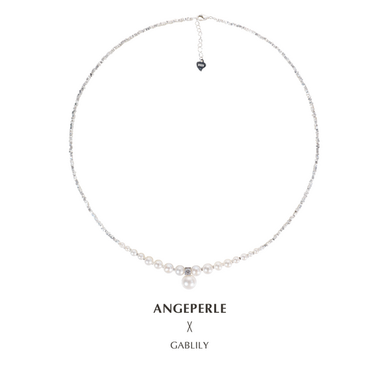 天使之淚S925銀 淡水珍珠中介白麗項鍊(TSJCY504)
