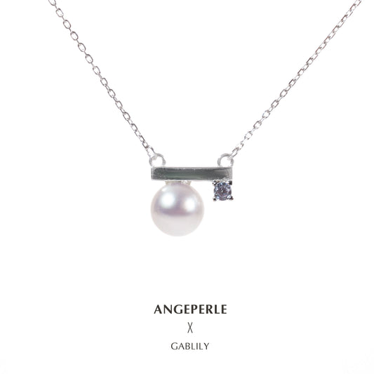 ANGEPERLE S925 Silver Seawater Akoya Pearl Pendant(TSJCY648)
