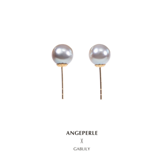ANGEPERLE Seawater Pearl True Madama Simple Earrings (TSJCY796)