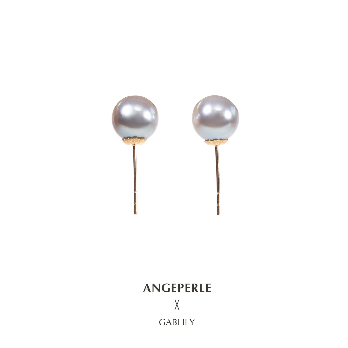 ANGELPERLE Seawater Pearl Madama Stud Earrings(TSJCY796)