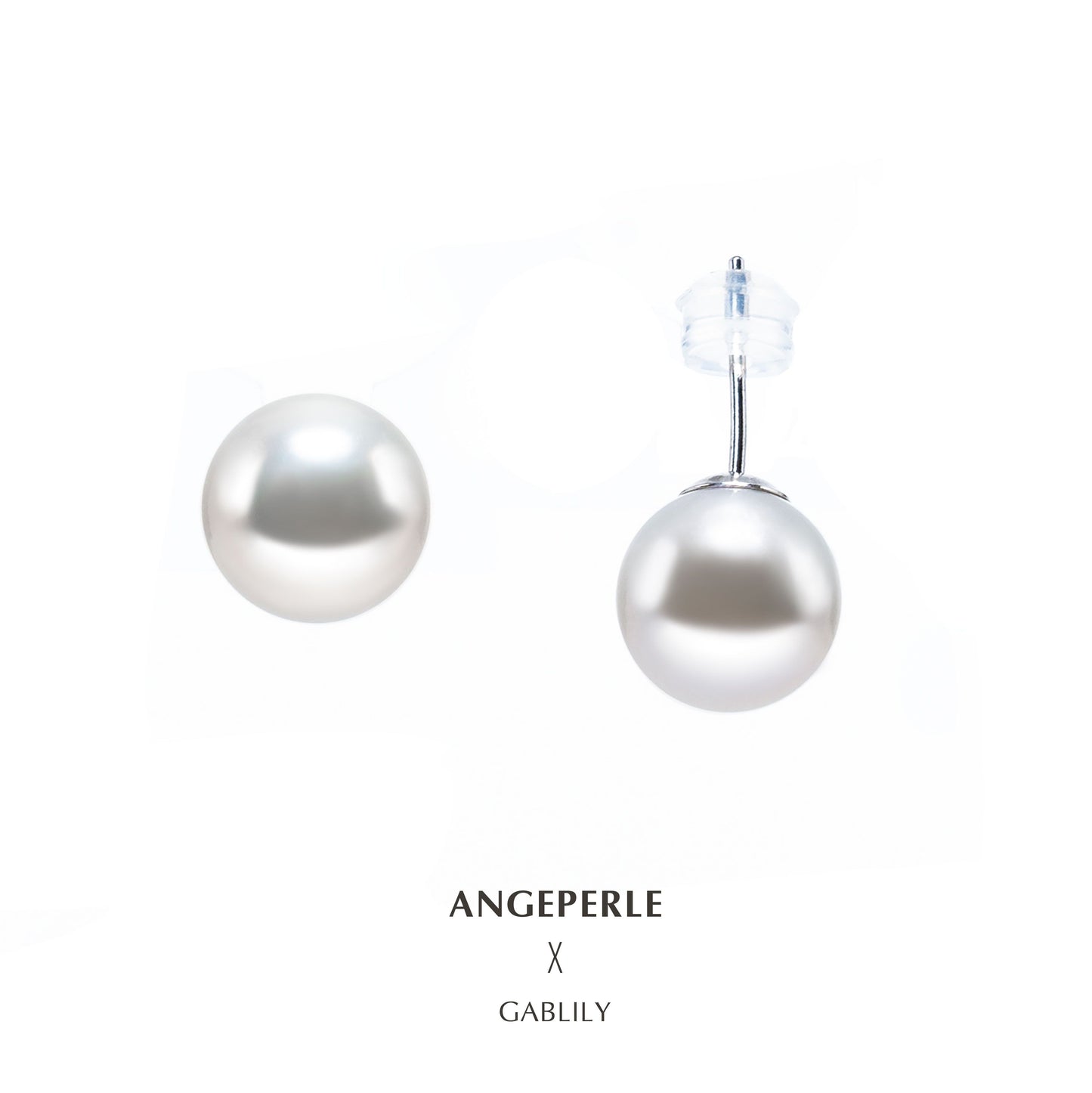 ANGELPERLE S925 Silver Freshwater Pearl Gablily Everyday Stud Earrings(TSJCY878)