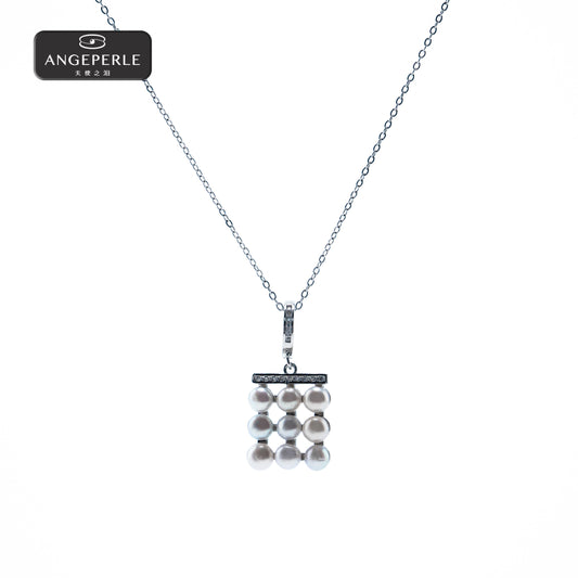 ANGEPERLE Alloy Freshwater Pearl Pendant(TSSL221)