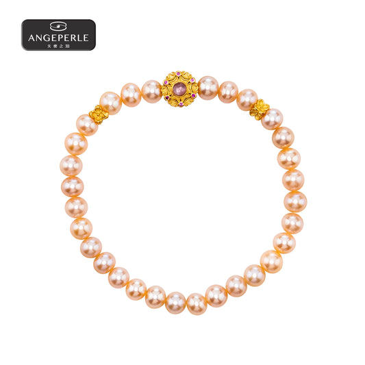 ANGEPERLE S925 silver freshwater pearl bracelet(TSSLF209)