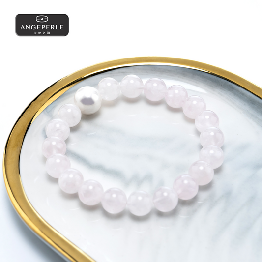 天使之淚 淡水珍珠★白麗水晶珍珠手鍊(TSYH13)