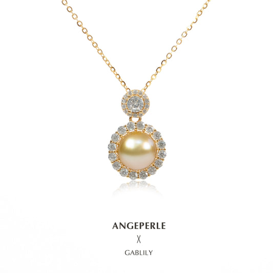 ANGEPERLE S925 Silver Seawater Pearl South Sea  Pearl Pendant (TSYM122)