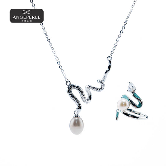 ANGELPERLE Alloy Freshwater Pearl Pendant(TSYM164)