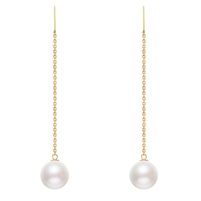 天使之淚 18K金淡水珍珠耳線(TSZL071)