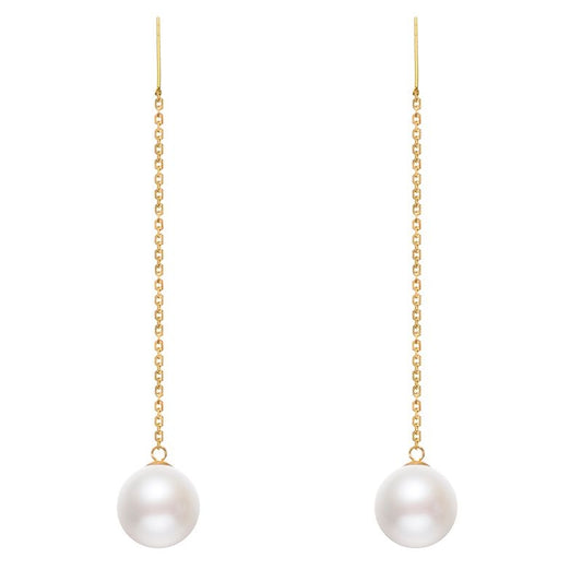 天使之淚 18K金淡水珍珠耳線(TSZL071)