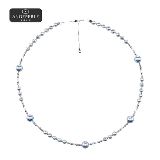 ANGELPERLE Seawater Pearl Madama Pearl Necklace(TSZZN102)