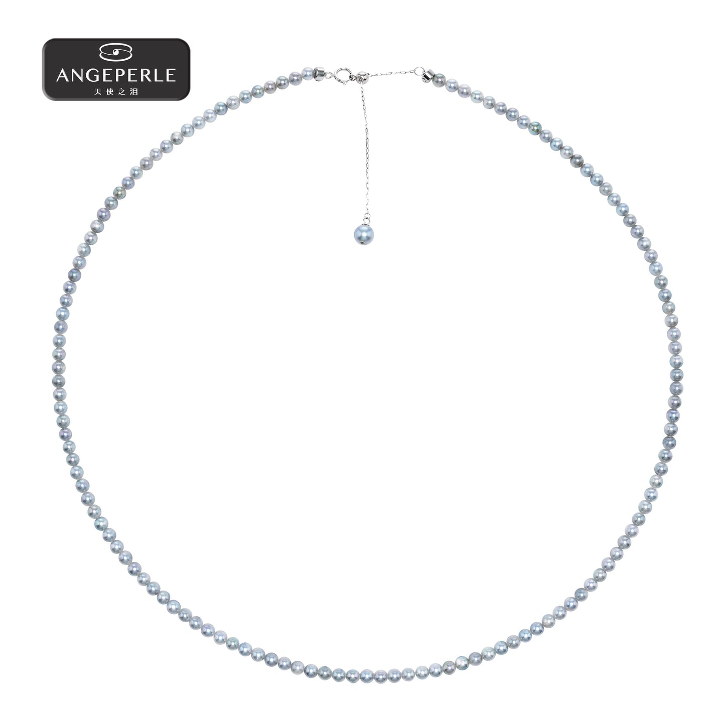 ANGELPERLE Seawater Pearl Madama Rice Pearl Necklace(TSZZN24)