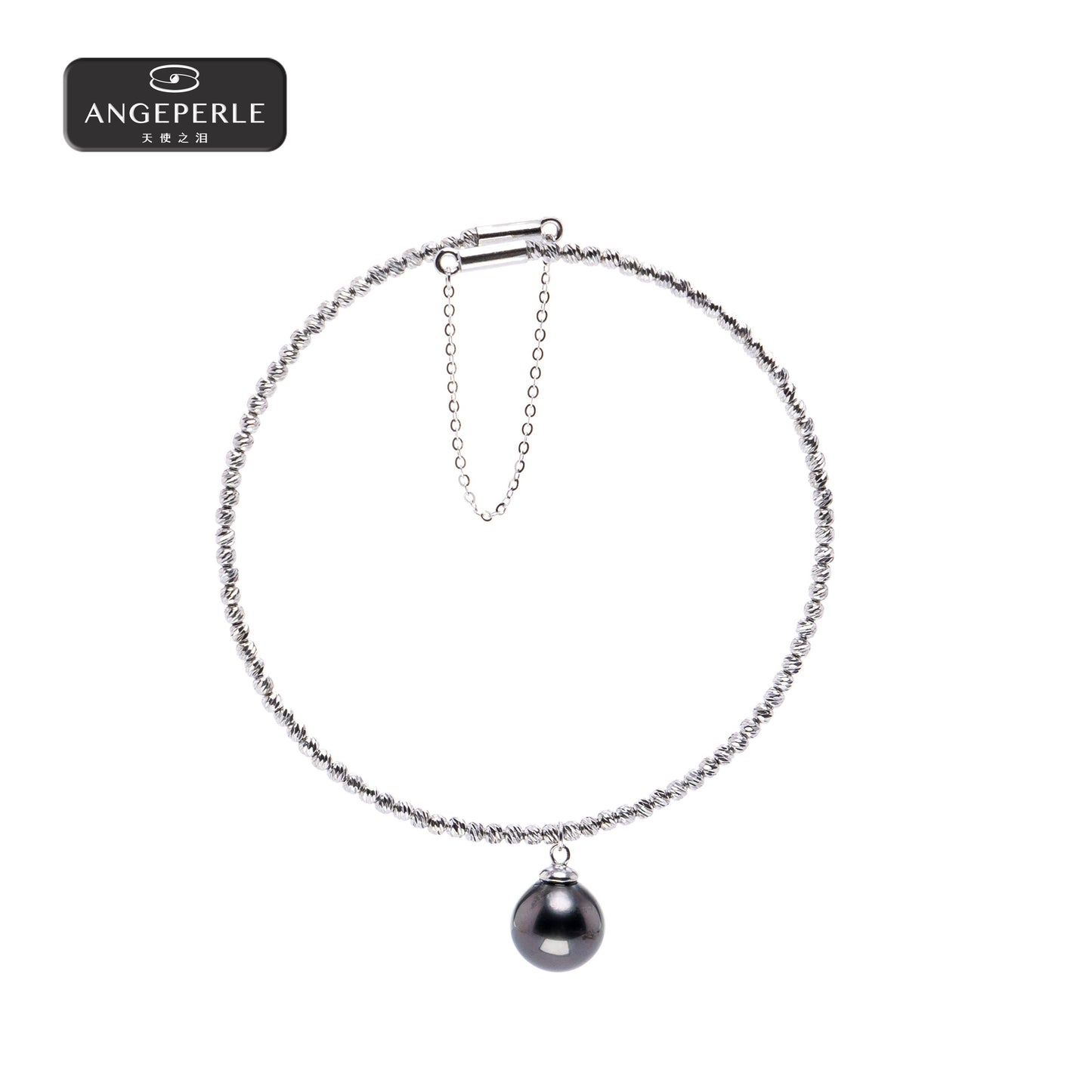 天使の涙 S925シルバー タヒチ産真珠 バングルTSJ760