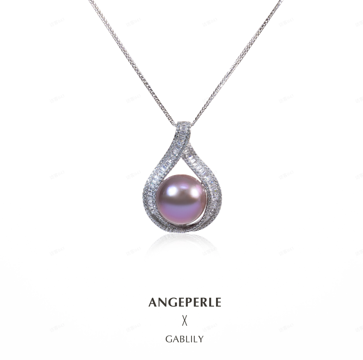 天使の涙 S925銀 ショパンチェーン 淡水パール 紫の珠ペンダントTSJCY730