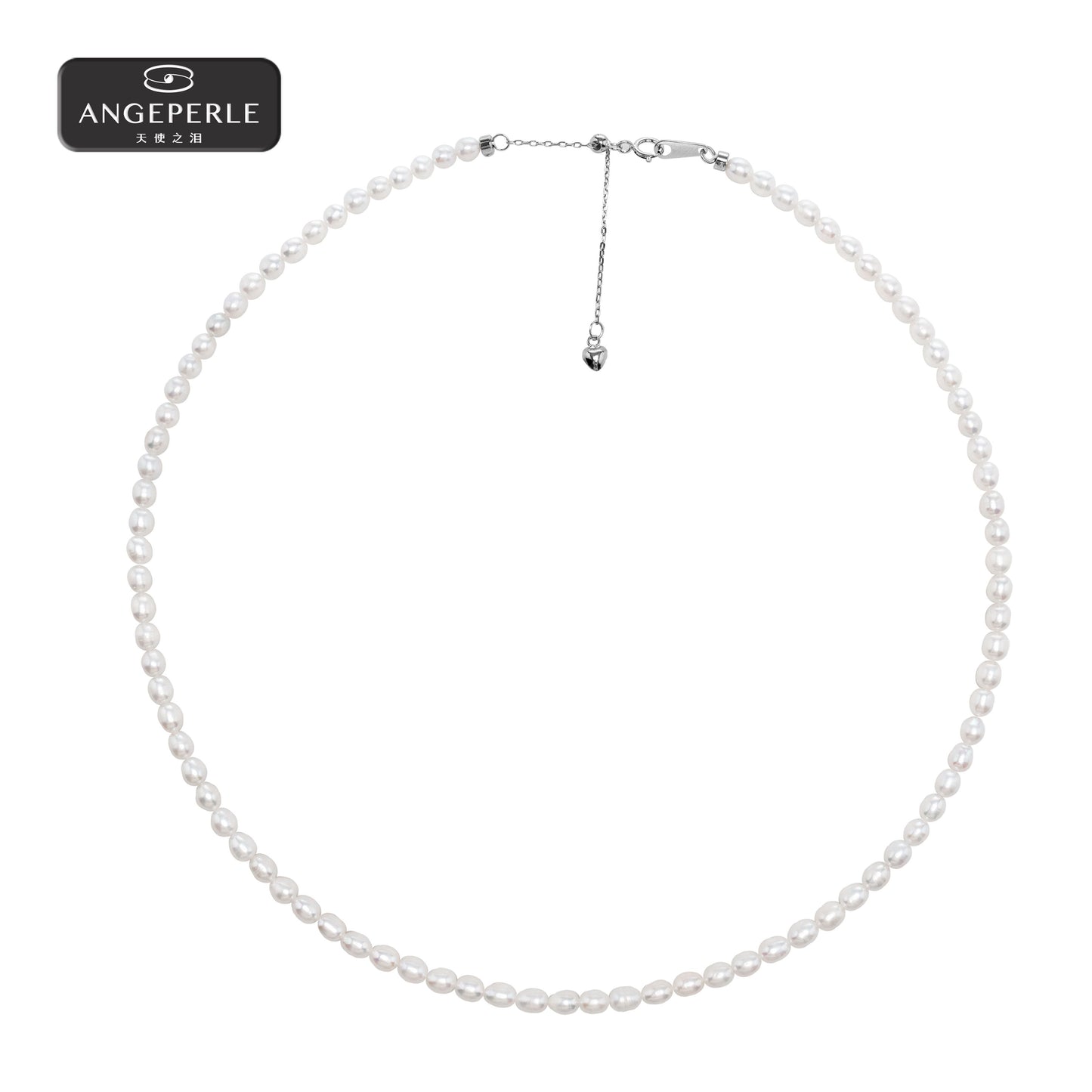 エンジェルズティアーズ S925 スターリングシルバー 淡水パールネックレス(ホワイトパールとミレットパール付き)TSJ299