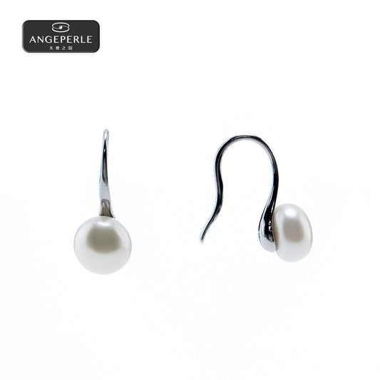 天使之淚 高跟鞋淡水珍珠簡約型耳鉤SYXY009