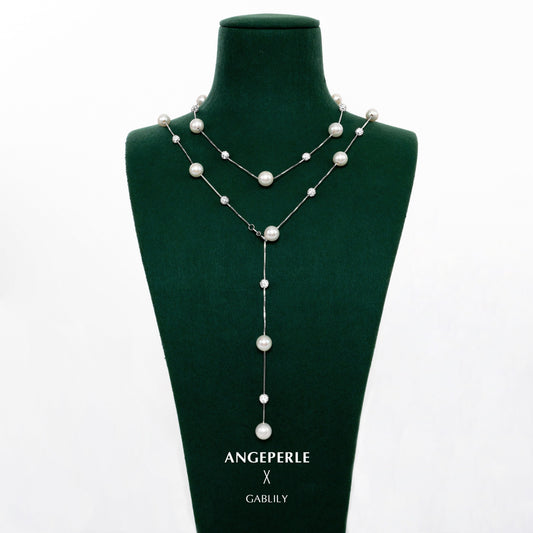 天使之淚 S925銀淡水珍珠白麗滿天星項鍊(tSSz130)