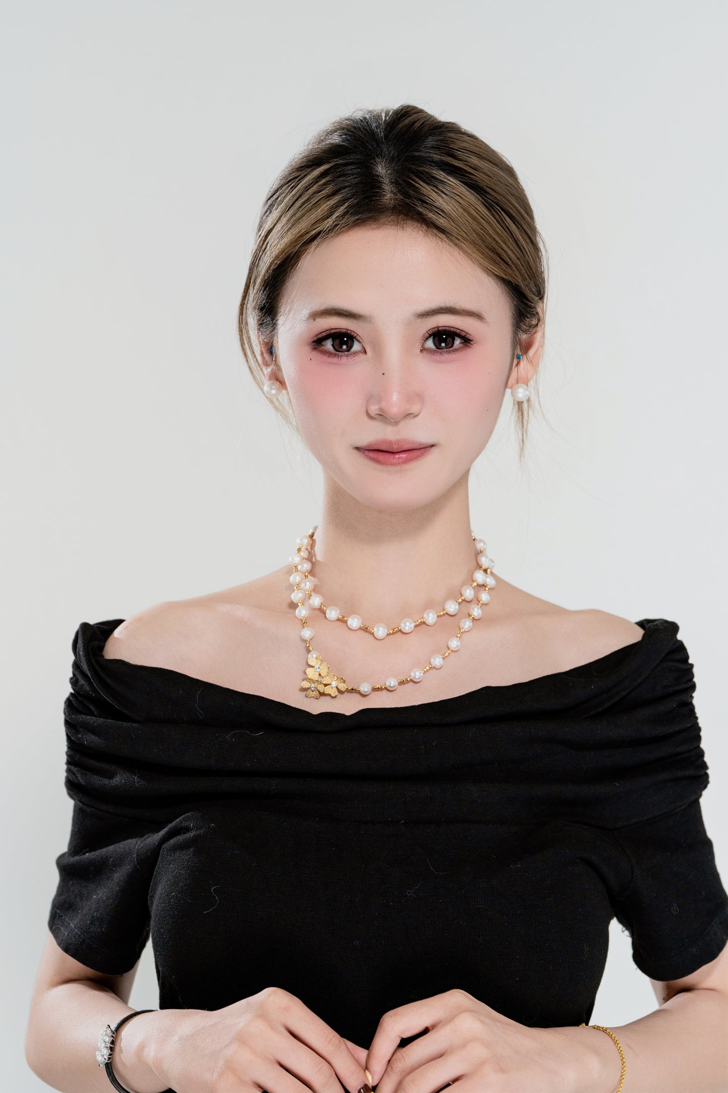 天使之淚 合金淡水珍珠項鍊毛衣鏈(TSAW156)