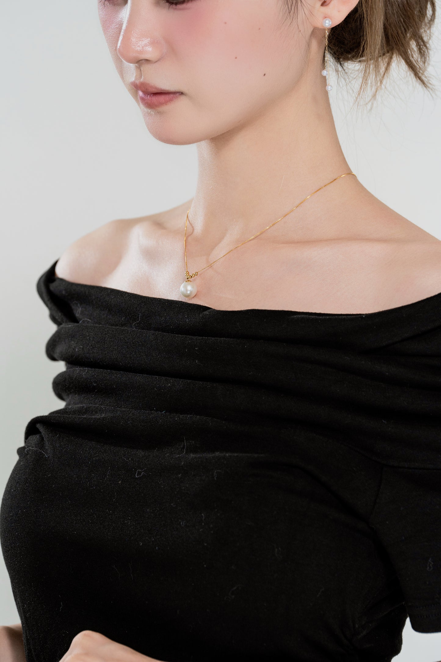 ANGEPERLE S925 silver freshwater pearl pendant 10-11mm TSJ458