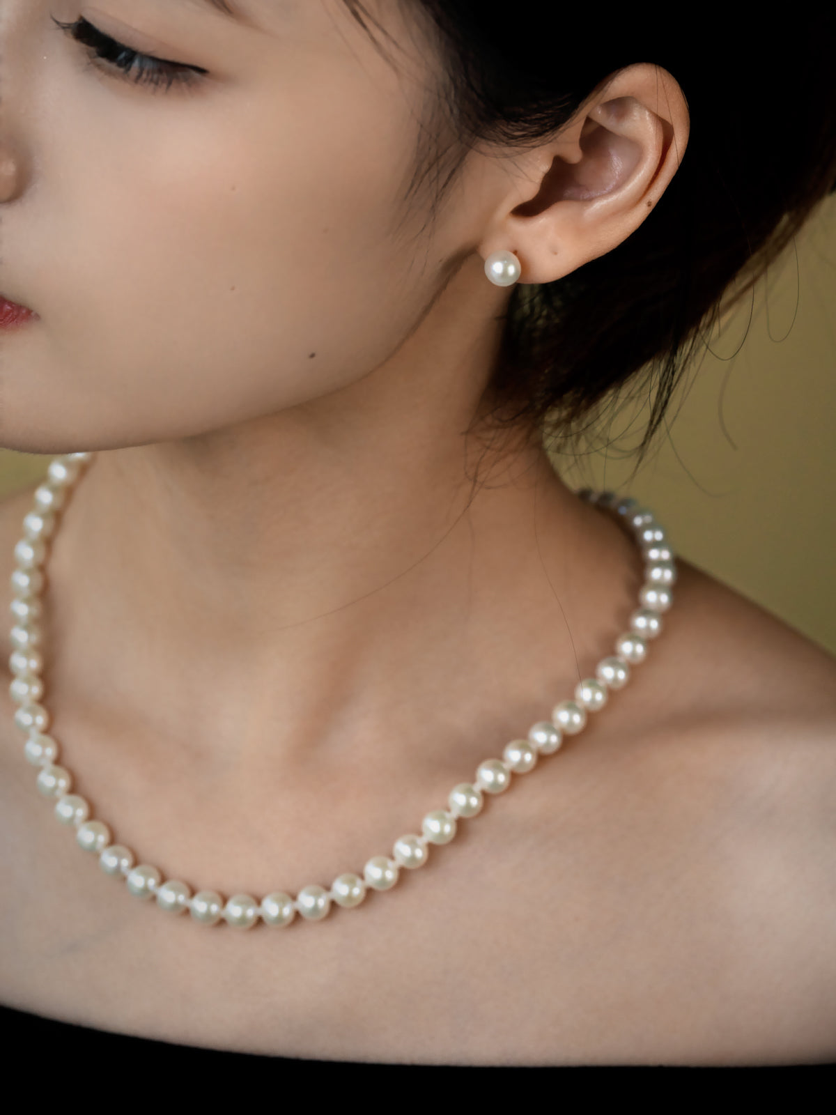 天使之淚 T家同款 18K金磁吸扣淡水珍珠★白麗珍珠項鍊送耳環(TSJCY646)