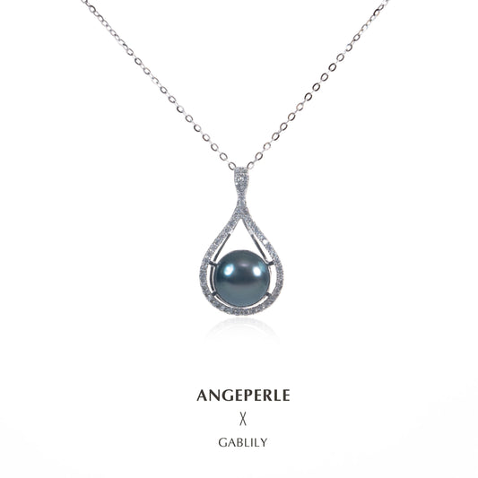天使之淚 S925銀海水珍珠大溪地美人魚之淚吊墜(TSJCY736)